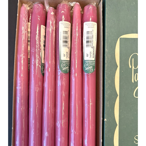 12 Patrician Rosewood Classic 15" Hand Dipped Dripless Taper Dinner Candles - Picture 3 of 5